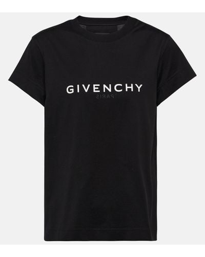 Givenchy T-shirt En Jersey De Coton Imprimé - Noir