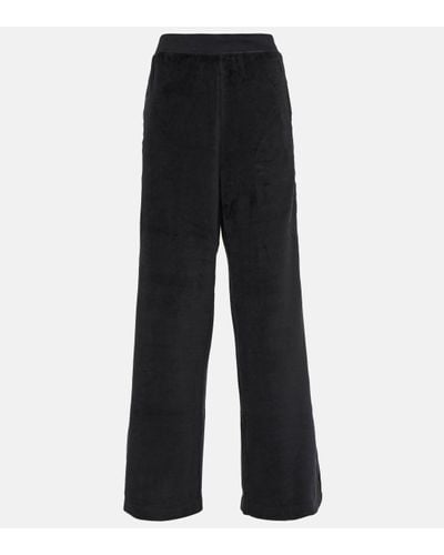 Polo Ralph Lauren Wide-leg Velvet Jersey Joggers - Black