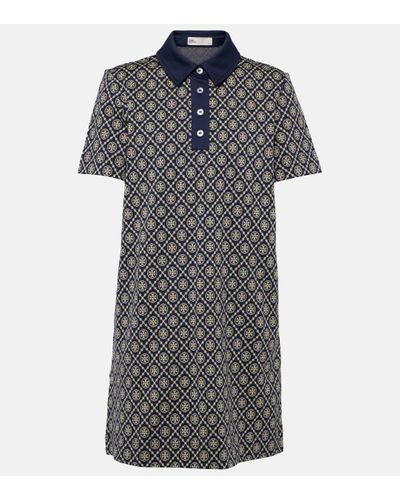 Tory Sport T Monogram Shirtdress - Blue