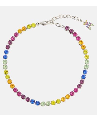 AMINA MUADDI Tobillera tenis con cristales - Multicolor