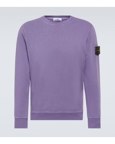 Stone Island Compass Cotton Jersey Sweatshirt - Purple