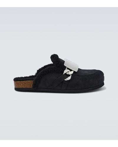 JW Anderson Slippers in suede - Nero
