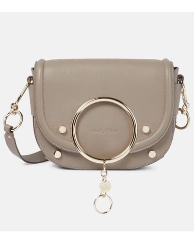 See By Chloé See By Chloe Mara Leather Shoulder Bag - Natural