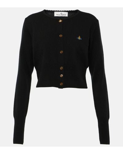 Vivienne Westwood Orb Wool And Cashmere Cardigan - Black