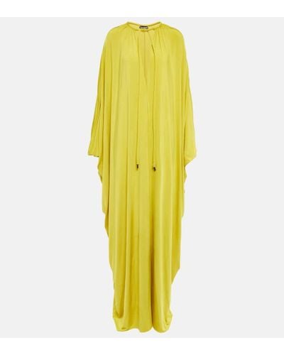 Tom Ford Draped Satin Gown - Yellow