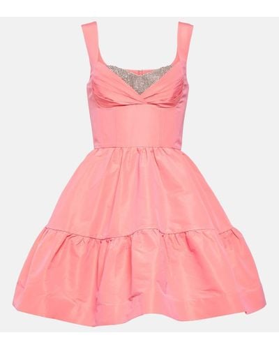 Rebecca Vallance Brydie Crystal-embellished Taffeta Minidress - Pink