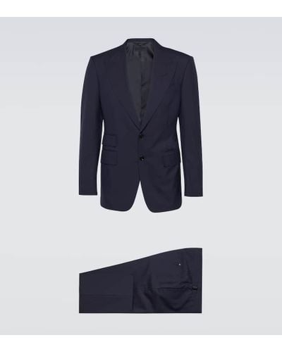 Tom Ford Anzug Shelton aus Wolle - Blau
