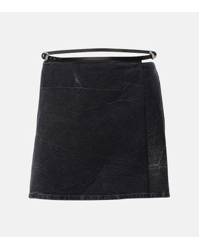 Givenchy Minifalda Voyou de denim - Negro