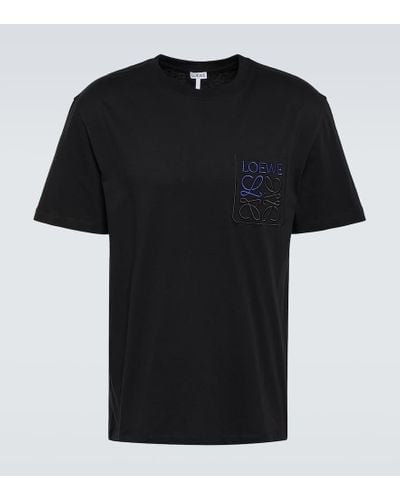 Loewe T-Shirt Anagram aus Baumwolle - Schwarz
