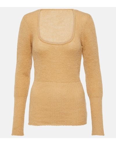 Jacquemus La Maille Dao Ribbed-knit Sweater - Natural