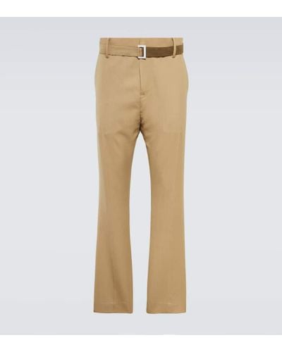 Sacai Straight Pants - Natural