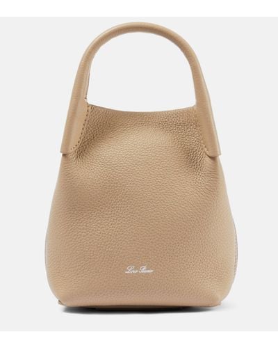 Loro Piana Bale Micro Leather Tote Bag - Natural