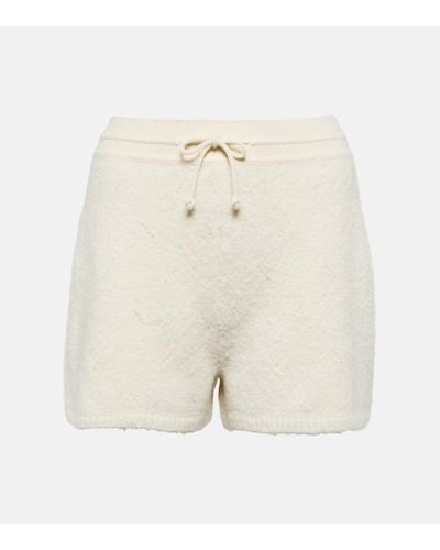 Loro Piana High-rise Cashmere Shorts - Natural
