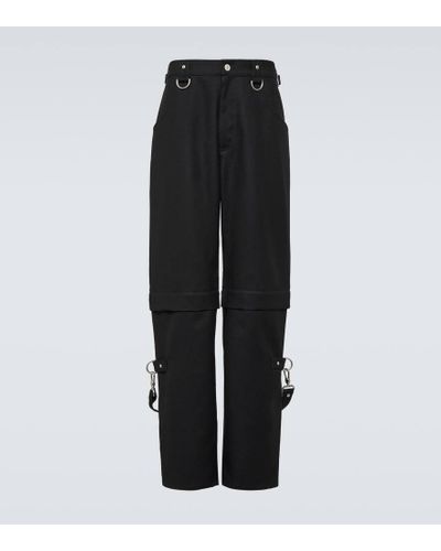 Givenchy Pantalones de lana desmontables con tirantes - Negro