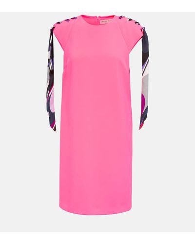 Emilio Pucci Vestido corto anudado - Rosa