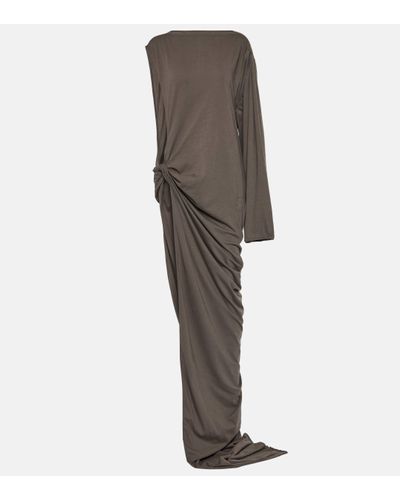 Rick Owens Arrowhead Cotton Maxi Dress - Grey