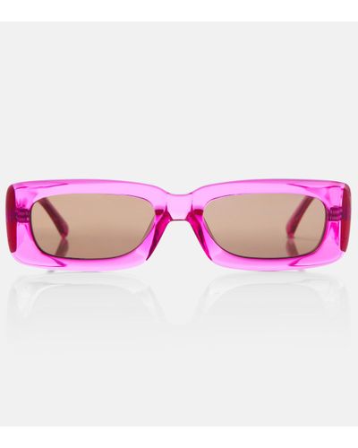 The Attico Ibiza Aviator Sunglasses in Pink by LINDA FARROW