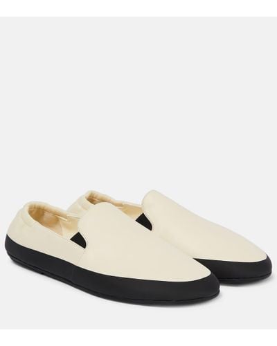The Row Tech Leather Loafers - Natural