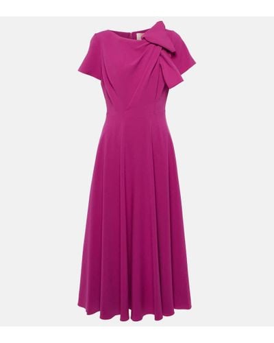 ROKSANDA Bow-detail Midi Dress - Purple