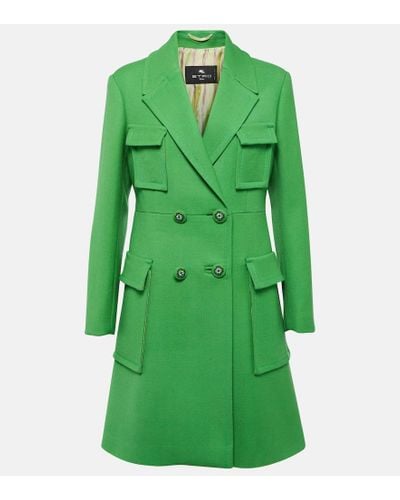 Etro Mantel aus Schurwolle - Grün