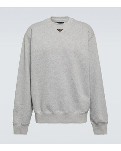 Prada Sweatshirt aus Baumwolle - Grau