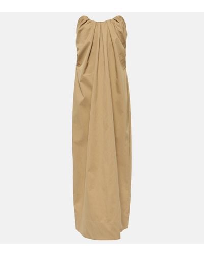 Co. Off-shoulder Tton-blend Maxi Dress - Natural