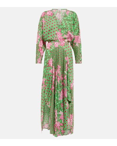 Poupette Ilona Printed Maxi Dress - Green