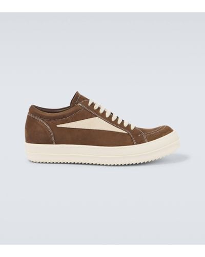 Rick Owens Suede Low-top Trainers - Brown