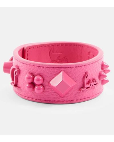 Christian Louboutin Armband Paloma aus Leder - Pink