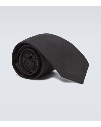 Prada Cravate en Re-Nylon a logo - Noir
