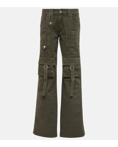 Blumarine Low-rise Denim Cargo Pants - Green