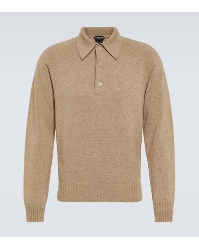 Tom Ford Polo en cachemire - Neutre