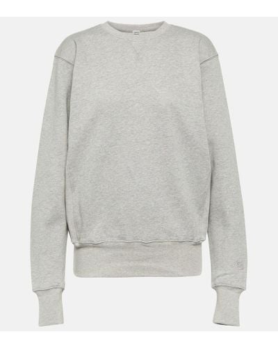 Totême Sweatshirt aus Baumwolle - Grau