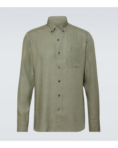 Tom Ford Camicia in lyocell - Verde