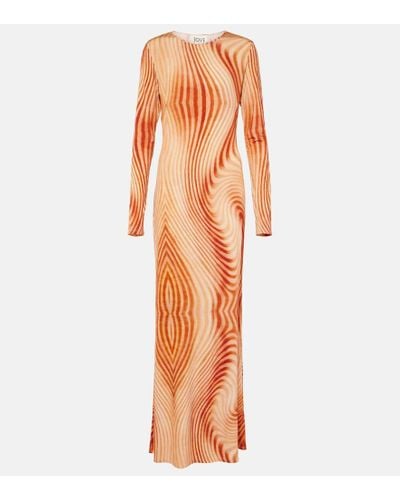 TOVE Malloree Printed Jersey Maxi Dress - Orange