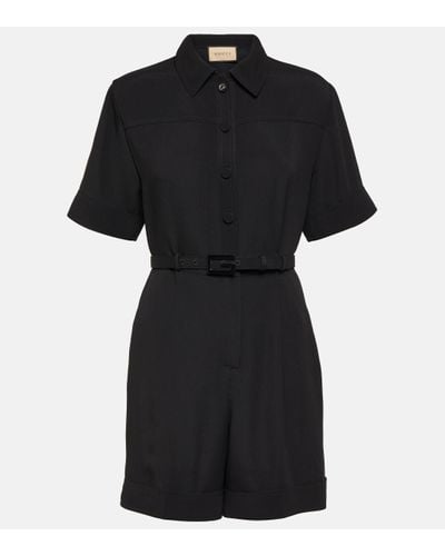 Gucci Belted Playsuit - Black