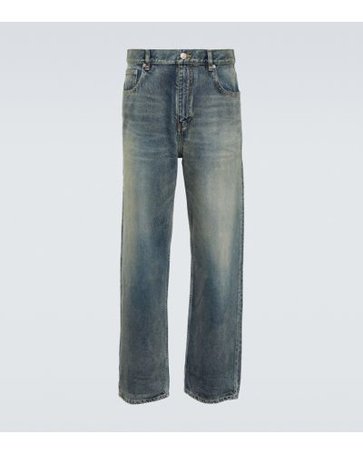 Balenciaga Mid-Rise Wide-Leg Jeans - Blau