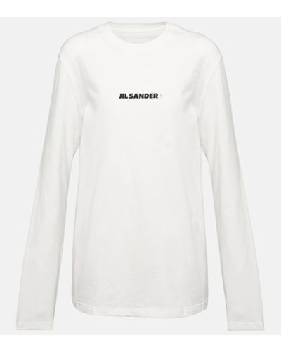 Jil Sander Sweat-shirt en coton a logo - Blanc