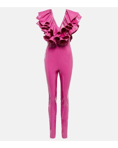 ROTATE BIRGER CHRISTENSEN Ruffle-trimmed Jumpsuit - Pink