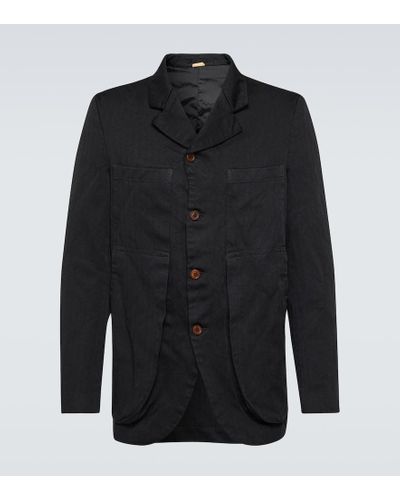 Comme des Garçons Blazer aus Satin - Schwarz