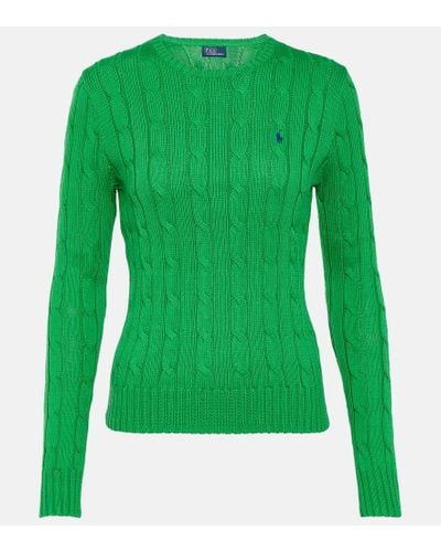 Polo Ralph Lauren Pullover in cotone a trecce - Verde