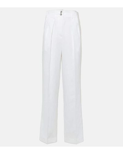 Loro Piana Linen Wide-leg Pants - White