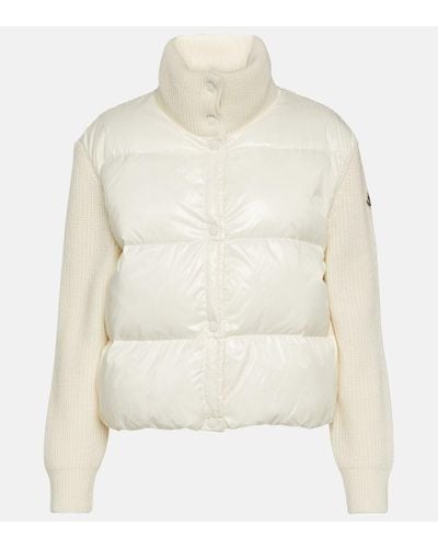 Moncler Giacca in lana con imbottitura - Bianco
