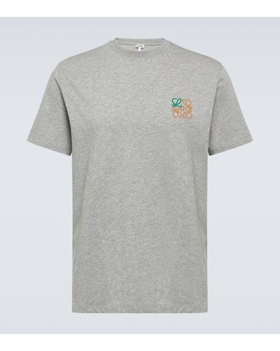 Loewe Anagram Cotton Jersey T-shirt - Grey