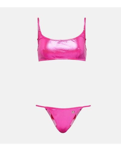 Dolce & Gabbana Metallic Bikini - Pink