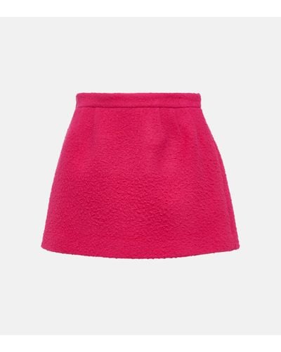 RED Valentino Virgin Wool Miniskirt - Pink