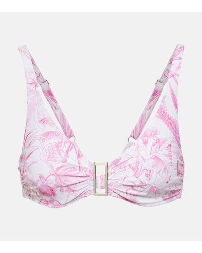 Melissa Odabash Bedrucktes Bikini-Oberteil Bel Air - Pink