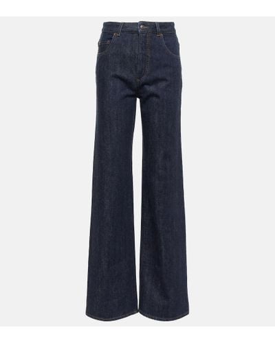 Loro Piana High-Rise Flared Jeans - Blau