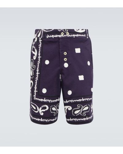 Jacquemus Shorts Le Short Pingo estampados - Azul