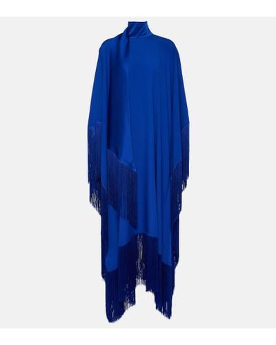 ‎Taller Marmo Caftan Mrs Ross con flecos - Azul